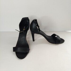 Seven Dials Wickford Black Heels Pumps Shoes Ankle Strap Faux Leather Size 8M
